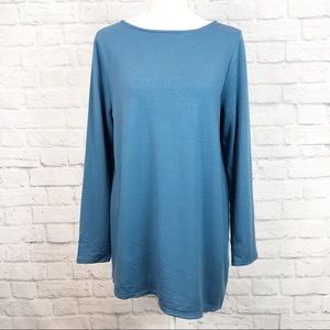 J. Jill Luxe Tencel Asymmetrical Tunic Top Med